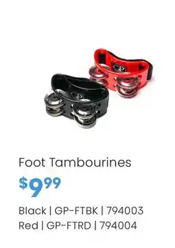 Long & McQuade Foot Tambourines offer
