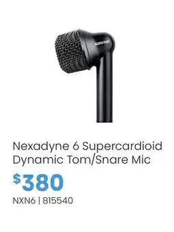 Long & McQuade Nexadyne 6 Supercardioid Dynamic Tom/Snare Mic offer