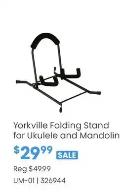Long & McQuade Yorkville Folding Stand for Ukulele and Mandolin offer