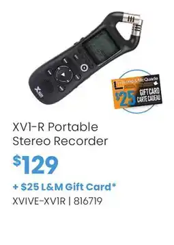 Long & McQuade XVI-R Portable Stereo Recorder offer
