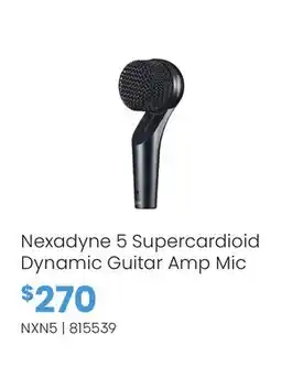 Long & McQuade NEXADYNE 5 SUPERCARDIOID DYNAMIC GUITAR AMP MIC offer