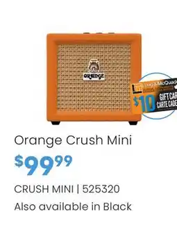 Long & McQuade Orange Crush Mini offer