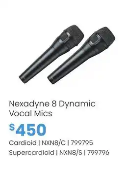 Long & McQuade Nexadyne 8 Dynamic Vocal Mics offer