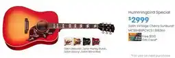 Long & McQuade Hummingbird Special Acoustic/Electric Guitar with Softshell Case - Satin Vintage Cherry Sunburst offer