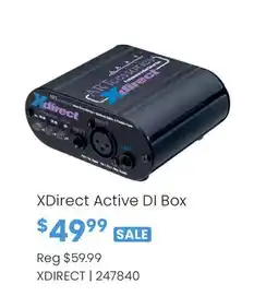 Long & McQuade XDirect Active DI Box offer