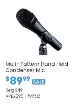 Long & McQuade Multi-Pattern Hand Held Condenser Mic offer