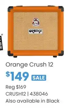 Long & McQuade Orange Crush 12 offer
