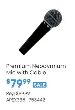 Long & McQuade Premium Neodymium Mic with Cable offer