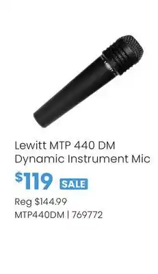 Long & McQuade Lewitt MTP 440 DM Dynamic Instrument Mic offer