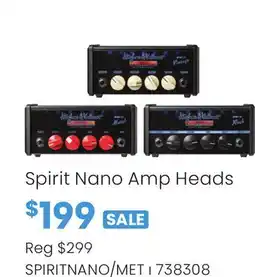 Long & McQuade Spirit Nano Amp Heads offer