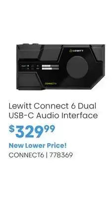 Long & McQuade Lewitt Connect 6 Dual USB-C Audio Interface offer