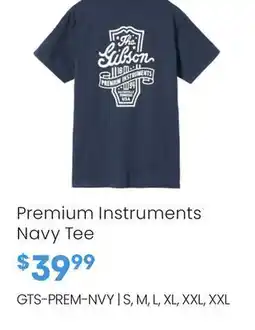 Long & McQuade Premium Instruments Navy Tee offer