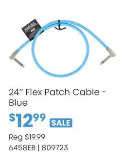 Long & McQuade 24 Flex Patch Cable - Blue offer