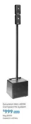 Long & McQuade Excursion Mini 400W Compact PA System offer