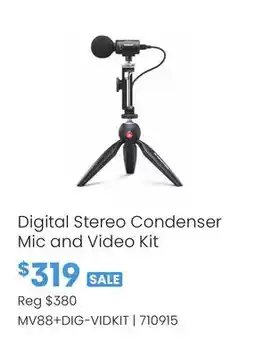 Long & McQuade Digital Stereo Condenser Mic and Video Kit offer