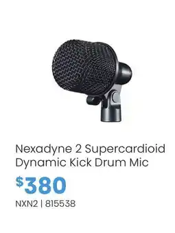 Long & McQuade Nexadyne 2 Supercardioid Dynamic Kick Drum Mic offer