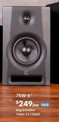 Long & McQuade YSM6 Series II 75-Watt Powered Studio Monitor - 6 (Single) offer