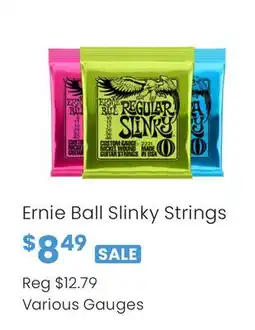 Long & McQuade Ernie Ball Slinky Strings offer
