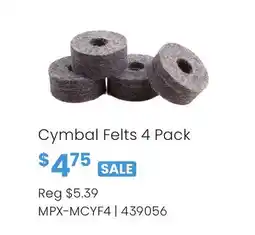 Long & McQuade Cymbal Felts offer