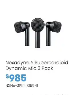 Long & McQuade Nexadyne 6 Supercardioid Dynamic Mic offer