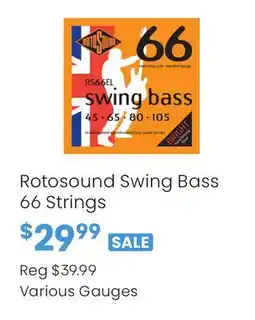 Long & McQuade Rotosound Swing Bass 66 Strings offer