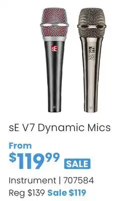 Long & McQuade sE V7 Dynamic Mics offer