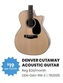 Long & McQuade DENVER CUTAWAY ACOUSTIC GUITAR offer