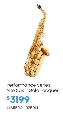 Long & McQuade Performance Series Alto Sax - Gold Lacquer offer