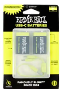 Long & McQuade Ernie Ball USB-C Rechargeable Batteries offer