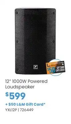 Long & McQuade 12 1000W Powered Loudspeaker offer