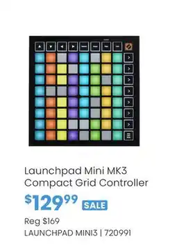 Long & McQuade Launchpad Mini MK3 Compact Grid Controller offer