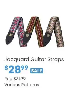 Long & McQuade Jacquard Guitar Straps offer