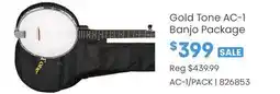 Long & McQuade Gold Tone AC-1 Banjo Package offer
