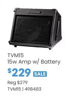 Long & McQuade TVM15 15w Amp w/ Battery offer