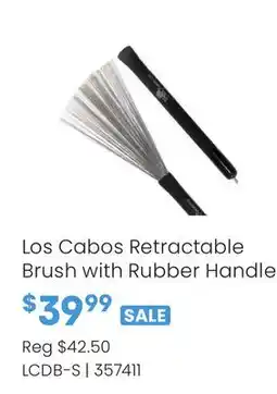 Long & McQuade Los Cabos Retractable Brush with Rubber Handle offer