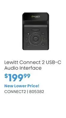 Long & McQuade Lewitt Connect 2 USB-C Audio Interface offer