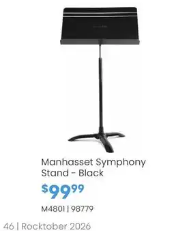 Long & McQuade Manhasset Symphony Stand - Black offer