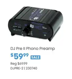 Long & McQuade DJ Pre II Phono Preamp offer