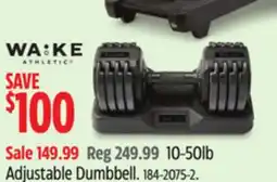 Canadian Tire WA:KE 10-50lb Adjustable Dumbbell offer