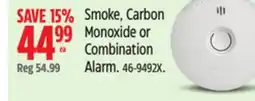 Canadian Tire First Alert Smoke, Carbon Monoxide or Combination Alarm offer