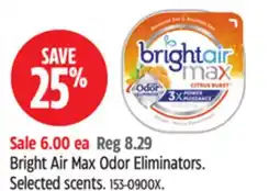 Canadian Tire Bright Air Max Odor Eliminators offer