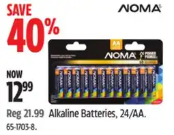 Canadian Tire NOMA Alkaline Batteries offer