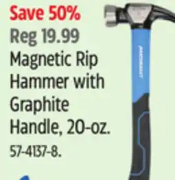 Canadian Tire Mastercraft Magnetic Rip Hammer with Graphite Handle offer