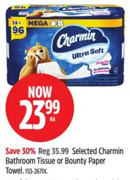 Canadian Tire Selected Charmin Bathroom Tissue or Bounty Paper Towel offer