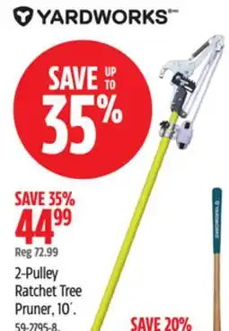 Canadian Tire Yardworks 2-Pulley Ratchet Tree Pruner offer