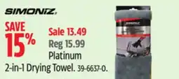 Canadian Tire SIMONIZ Platinum 2-in-1 Drying Towel offer