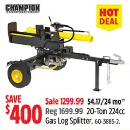 Canadian Tire 20-Ton 224cc Gas Log Splitter offer