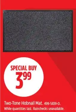 Canadian Tire Two-Tone Hobnail Mat offer