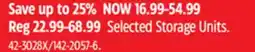 Canadian Tire Selected Storage Units offer