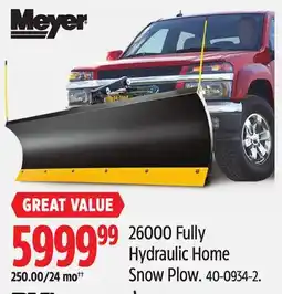 Canadian Tire 26000 Fully Hydraulic Home Snow Plow offer
